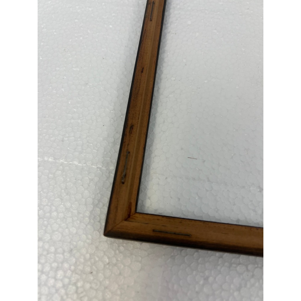 Vintage Carved Wood Picture Frame Art Deco Border Dark Brown 7.5x10 Inch antique - Picture 8 of 9